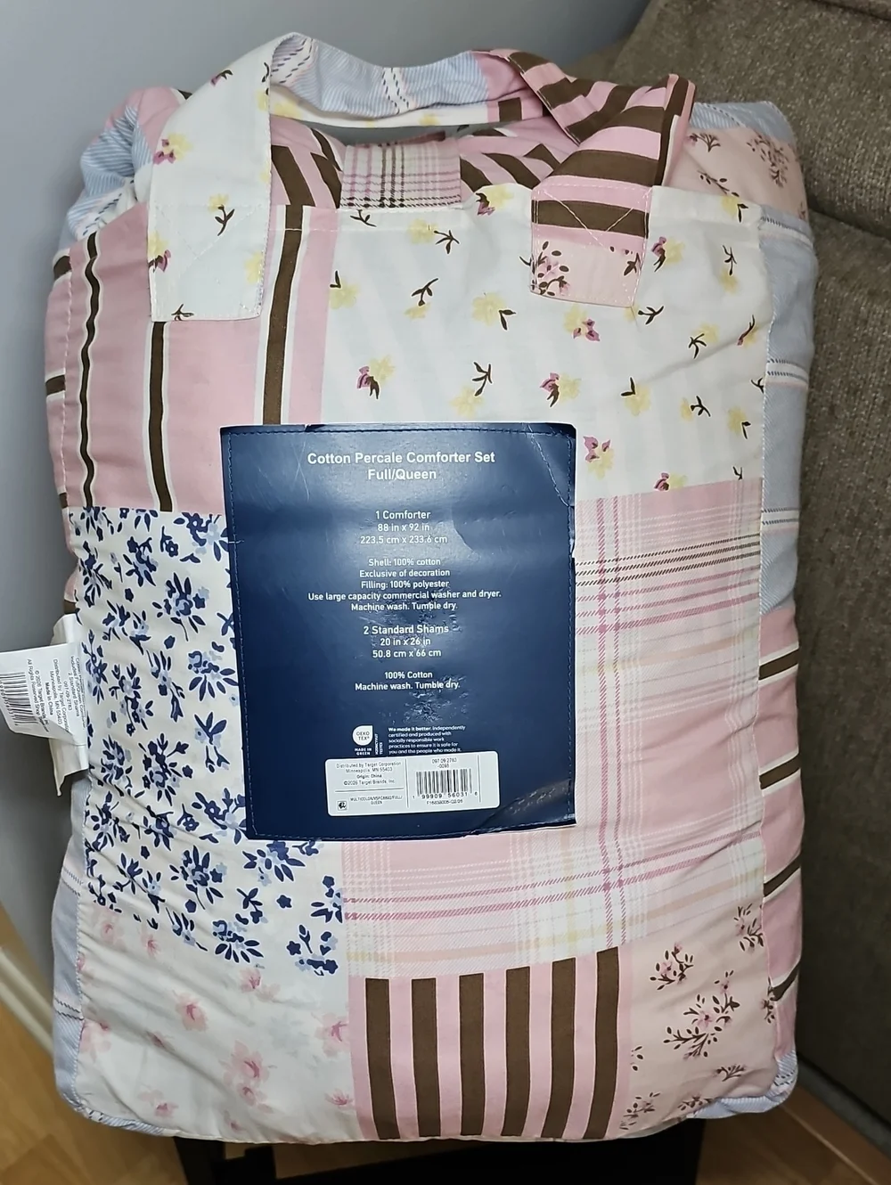 Queen/Full Percale Patchwork Comforter Set from The Hollister Collection Target